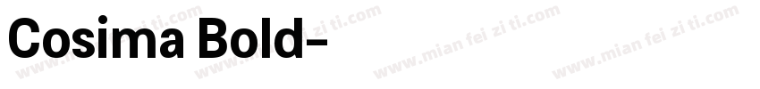 Cosima Bold字体转换